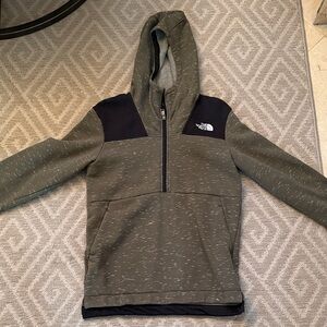 The North Face Olive/Black Half-Zip Hoodie